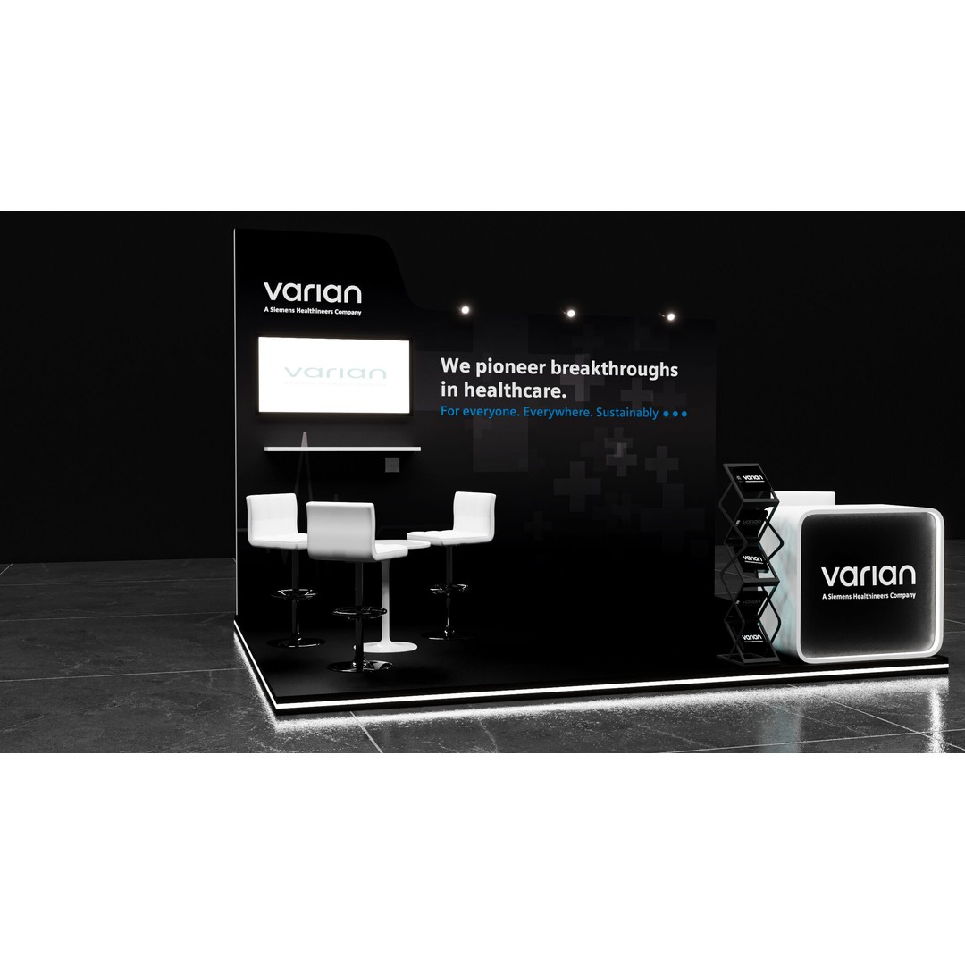 Booth 3D Model – Simple Modern Design, Adjustable Sizes, FBX - View 7
