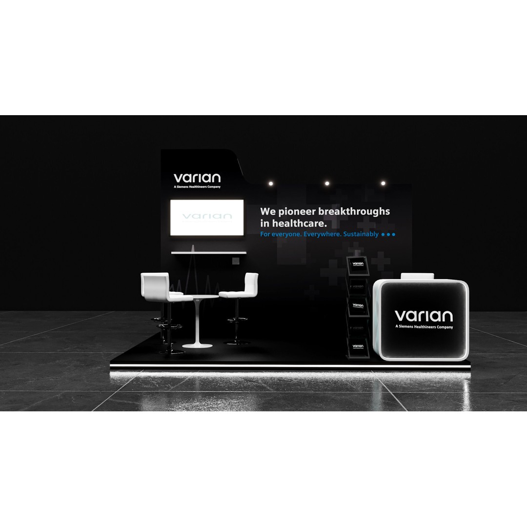 Booth 3D Model – Simple Modern Design, Adjustable Sizes, FBX - View 9