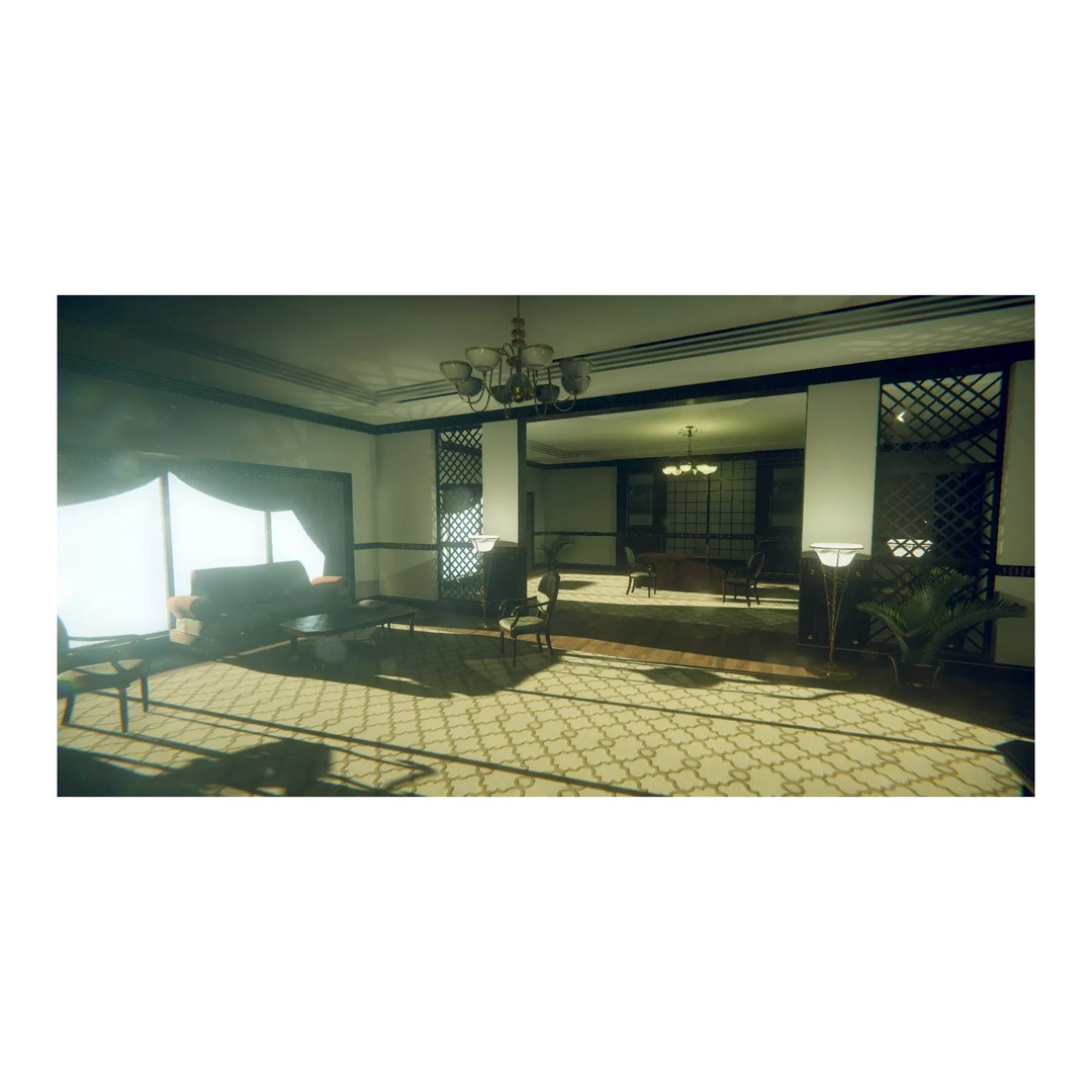 Vintage Office 3D Model – Low Poly Interior Asset, PBR Textures - View 5