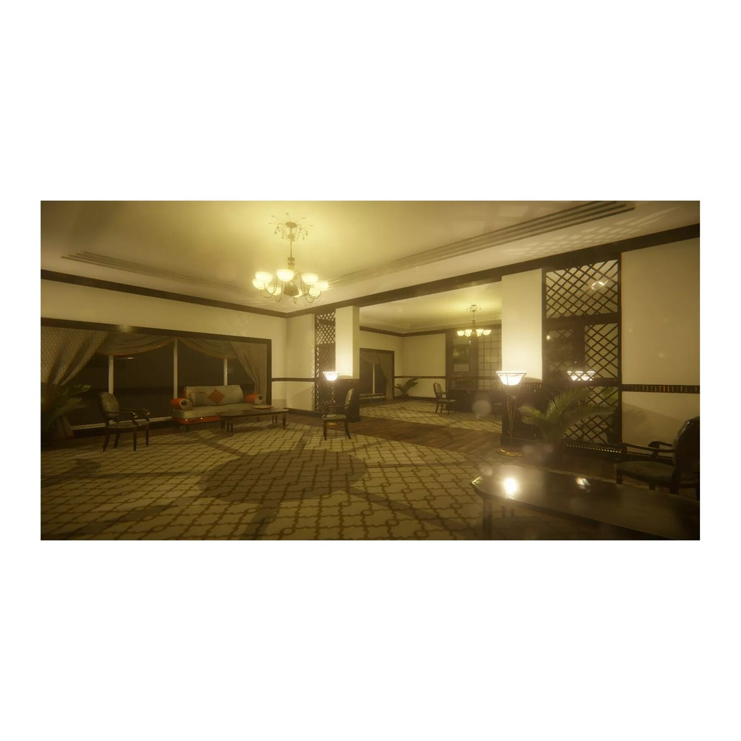 Vintage Office 3D Model – Low Poly Interior Asset, PBR Textures - View 6