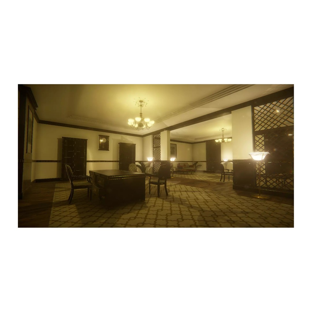 Vintage Office 3D Model – Low Poly Interior Asset, PBR Textures - View 8