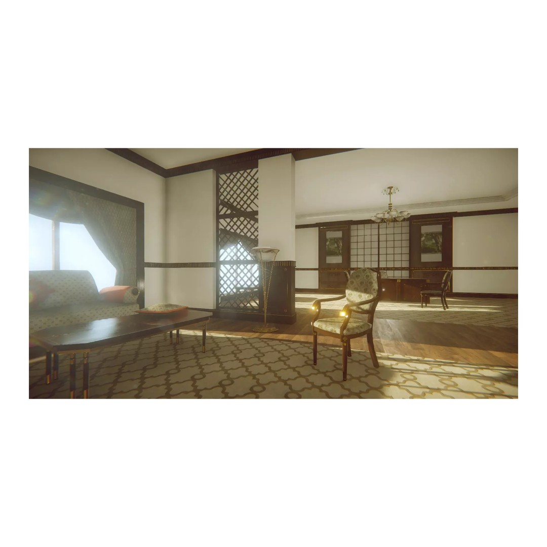 Vintage Office 3D Model – Low Poly Interior Asset, PBR Textures - View 9