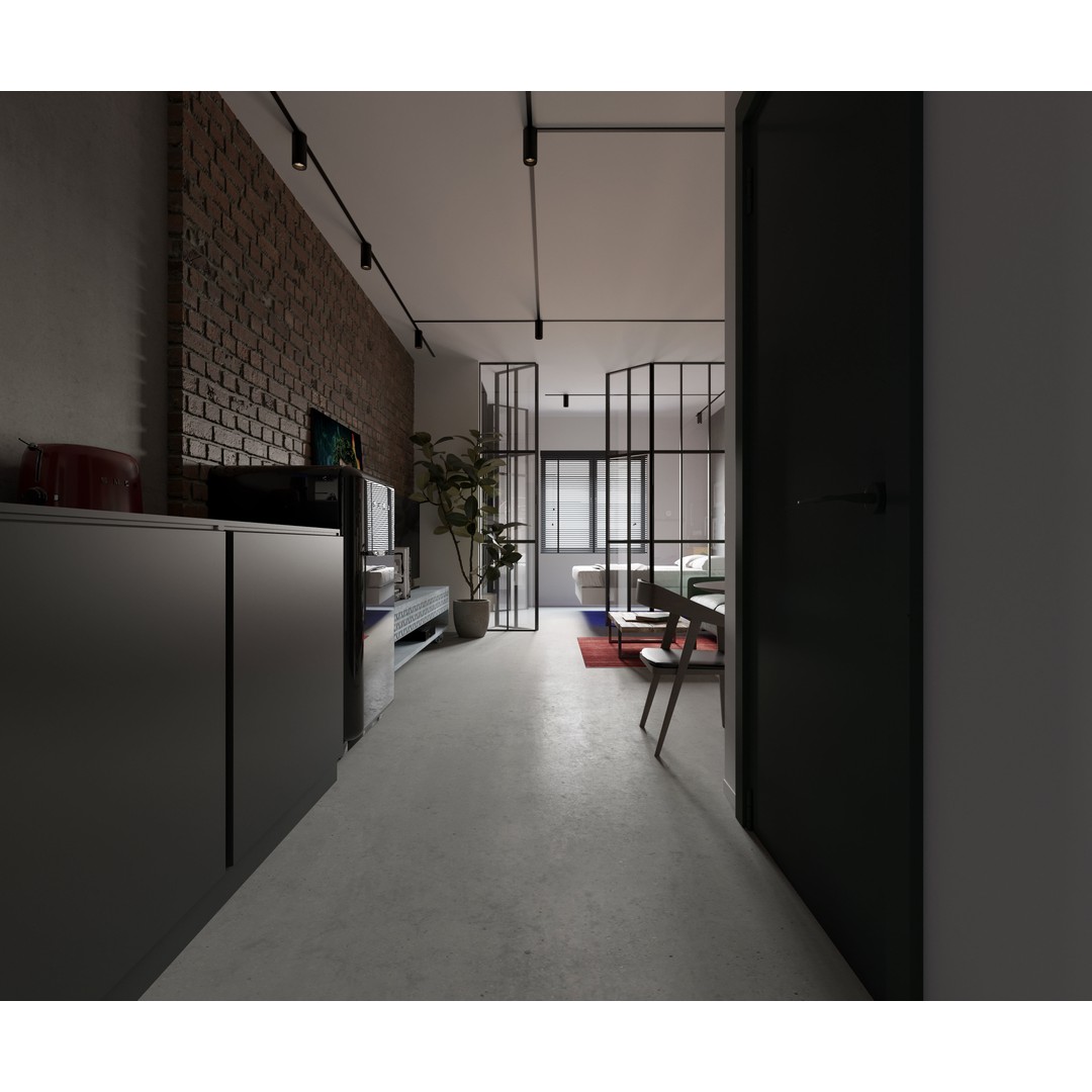 Loft House 3D Model – Realistic Interior Design with HDRI Lighting