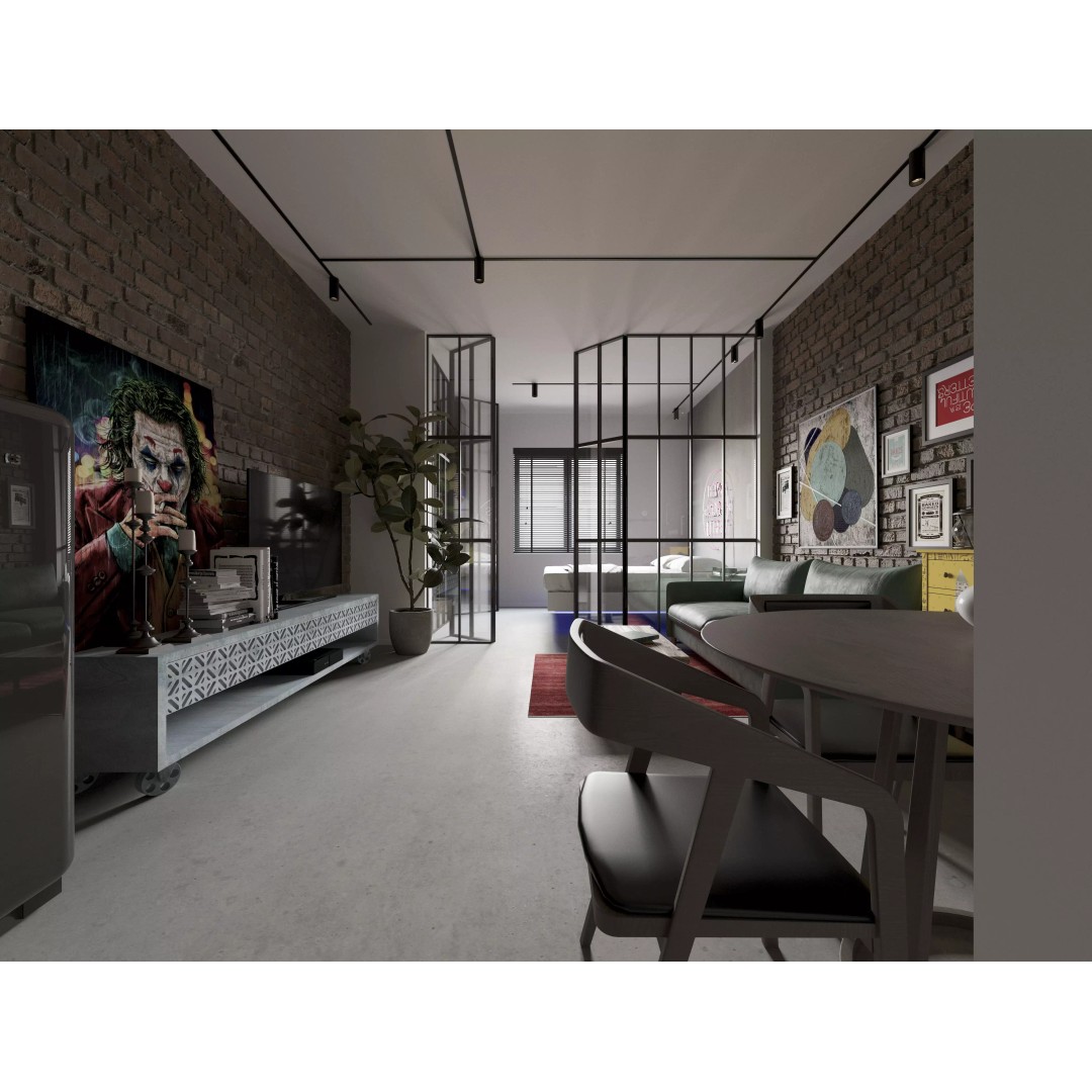 Loft House 3D Model – Realistic Interior Design with HDRI Lighting - View 2