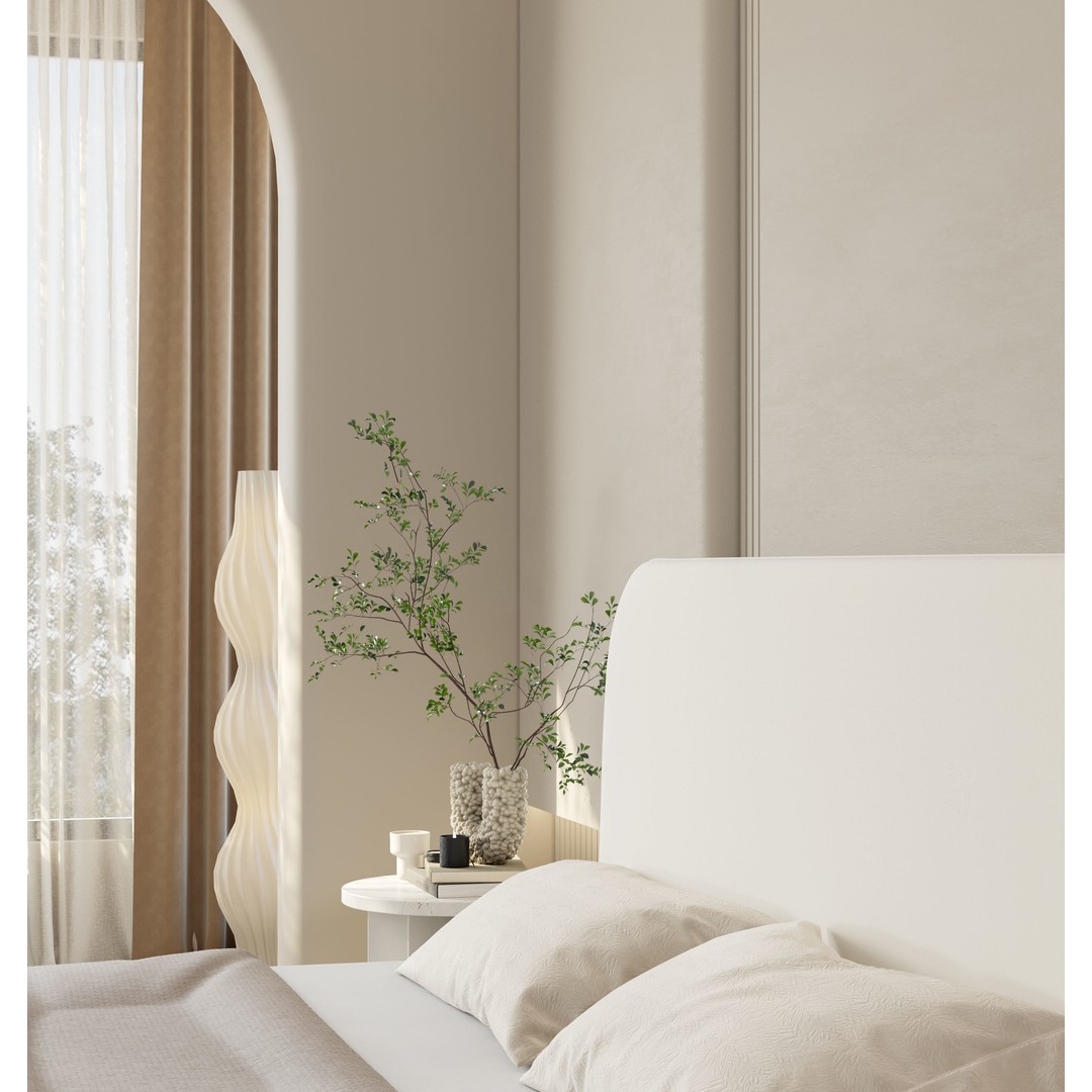 Comfortable Bedroom Interior Scene 3D Model – Detailed Design, FBX, OBJ - View 10