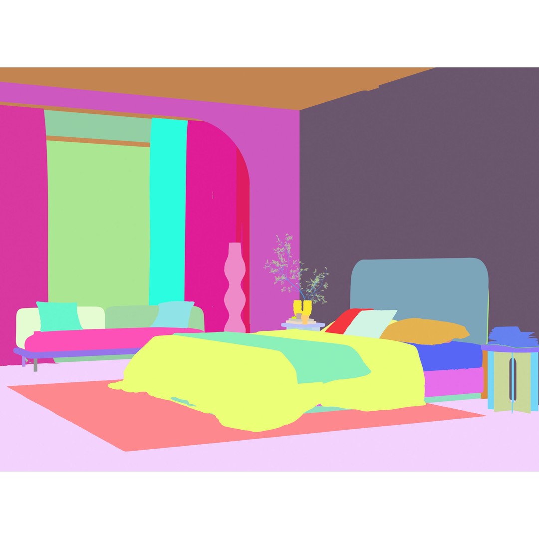Comfortable Bedroom Interior Scene 3D Model – Detailed Design, FBX, OBJ - View 11