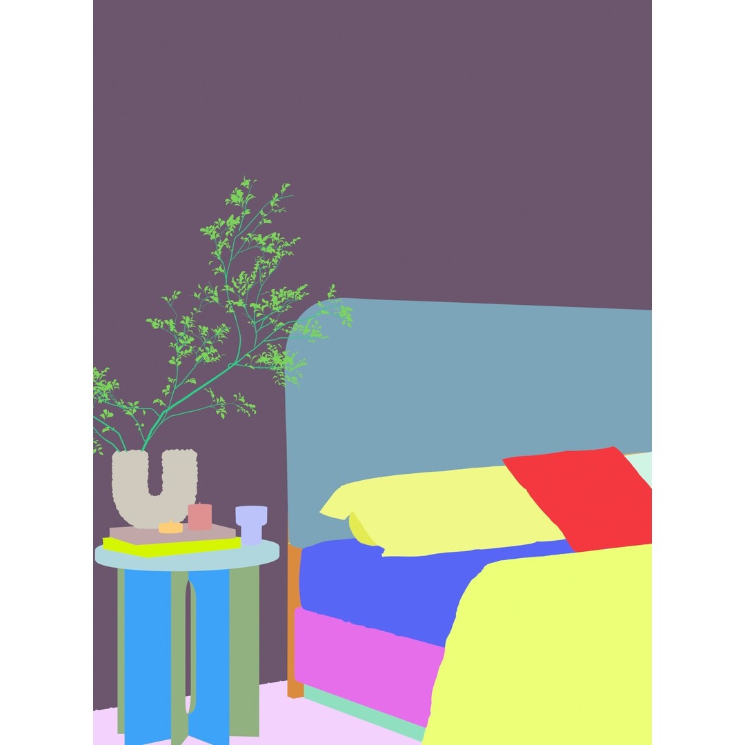 Comfortable Bedroom Interior Scene 3D Model – Detailed Design, FBX, OBJ - View 13