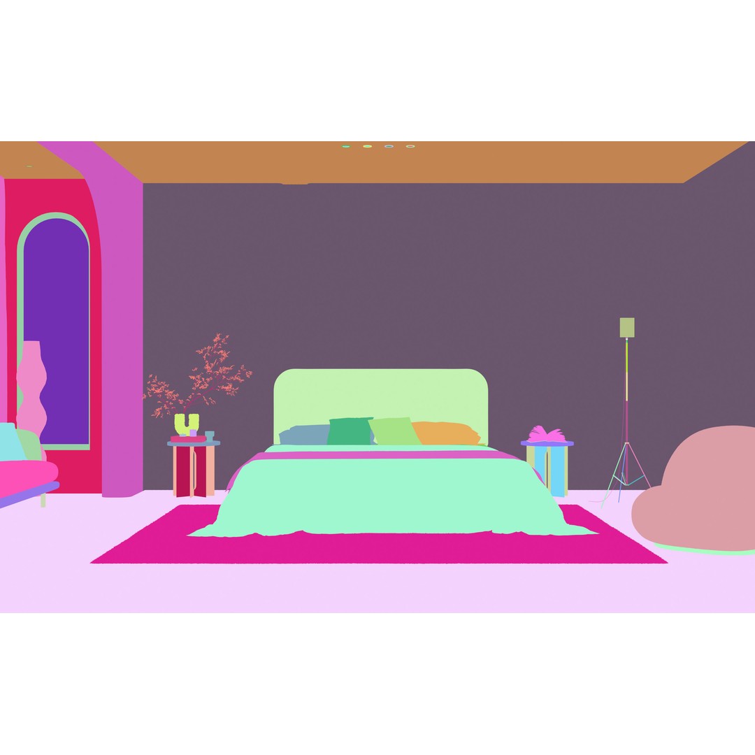 Comfortable Bedroom Interior Scene 3D Model – Detailed Design, FBX, OBJ - View 3