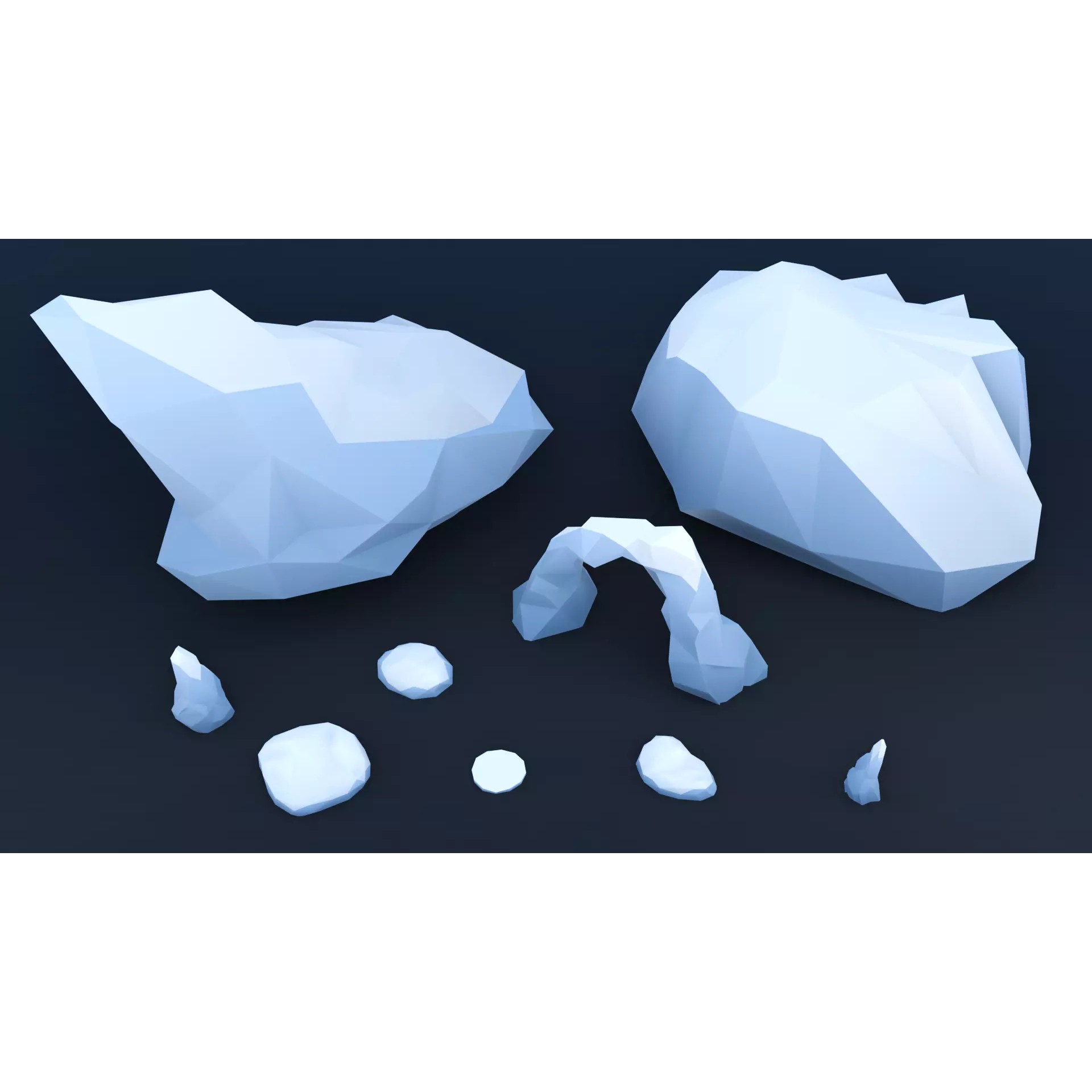 Low Poly Winter Environment Pack - Low-Poly Game-Ready 3D Model - View 11