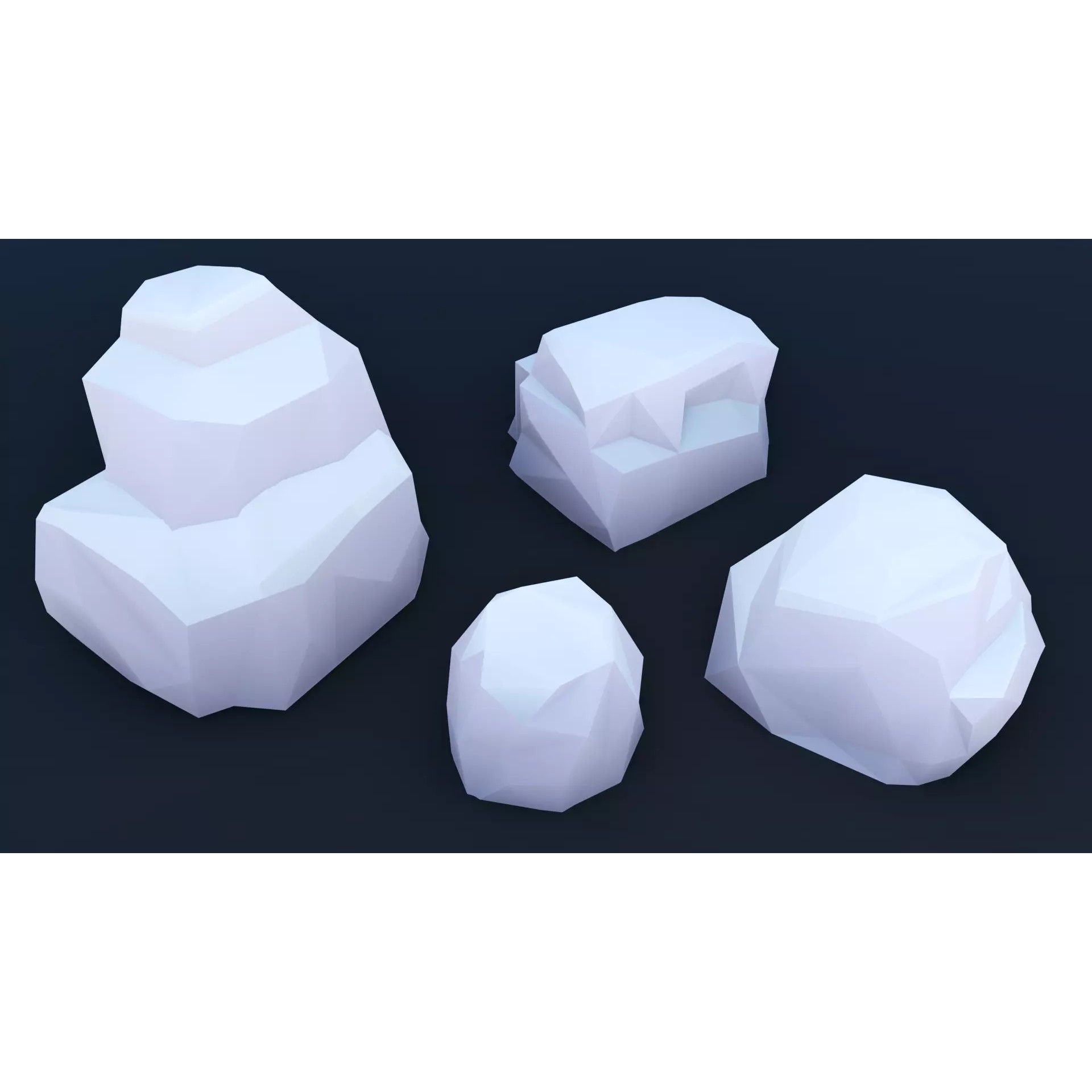 Low Poly Winter Environment Pack - Low-Poly Game-Ready 3D Model - View 12