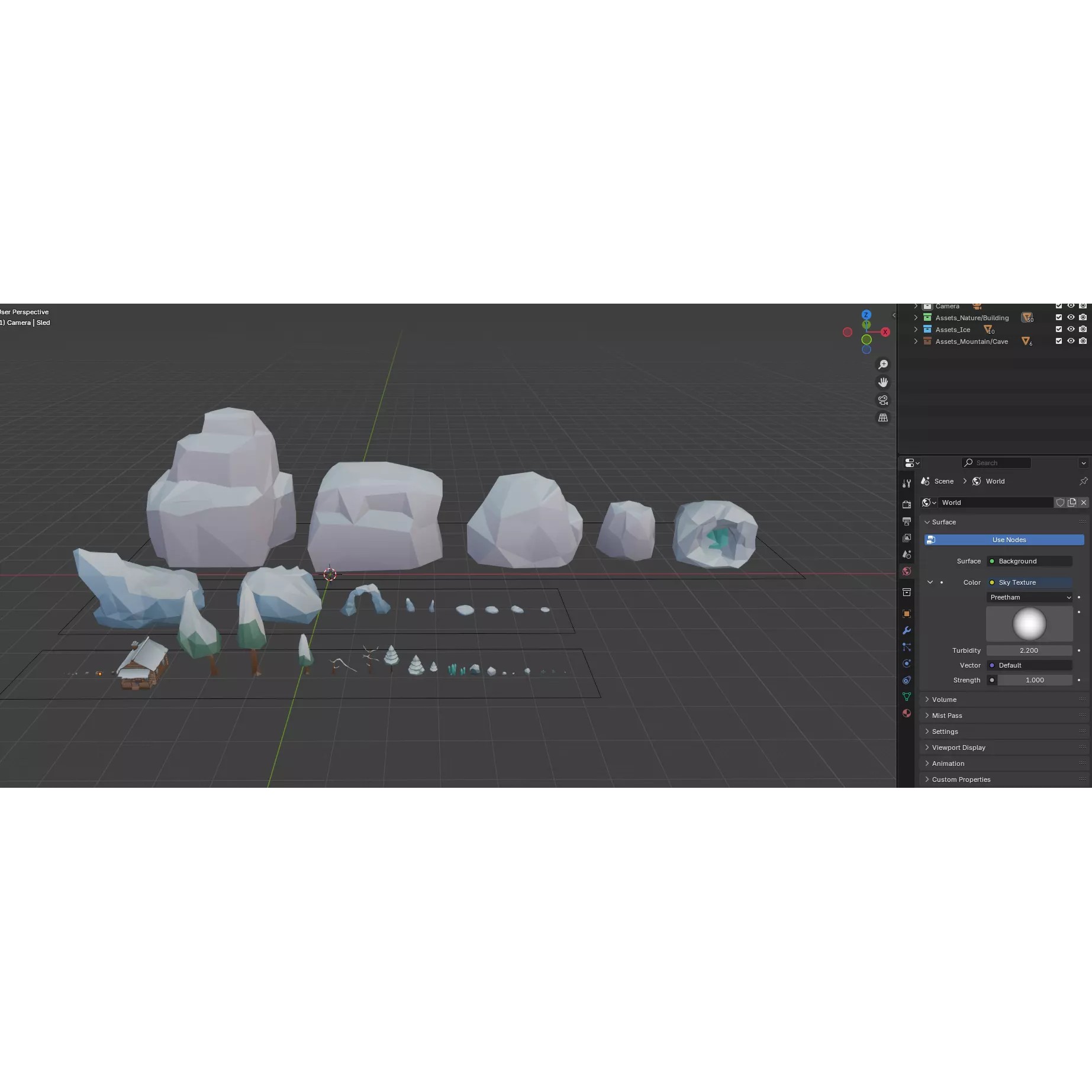 Low Poly Winter Environment Pack - Low-Poly Game-Ready 3D Model - View 13