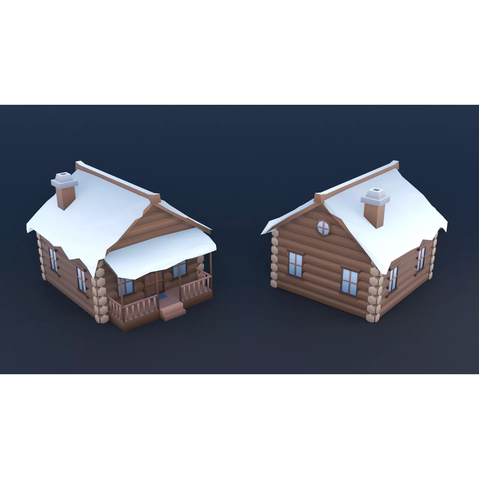 Low Poly Winter Environment Pack - Low-Poly Game-Ready 3D Model - View 8