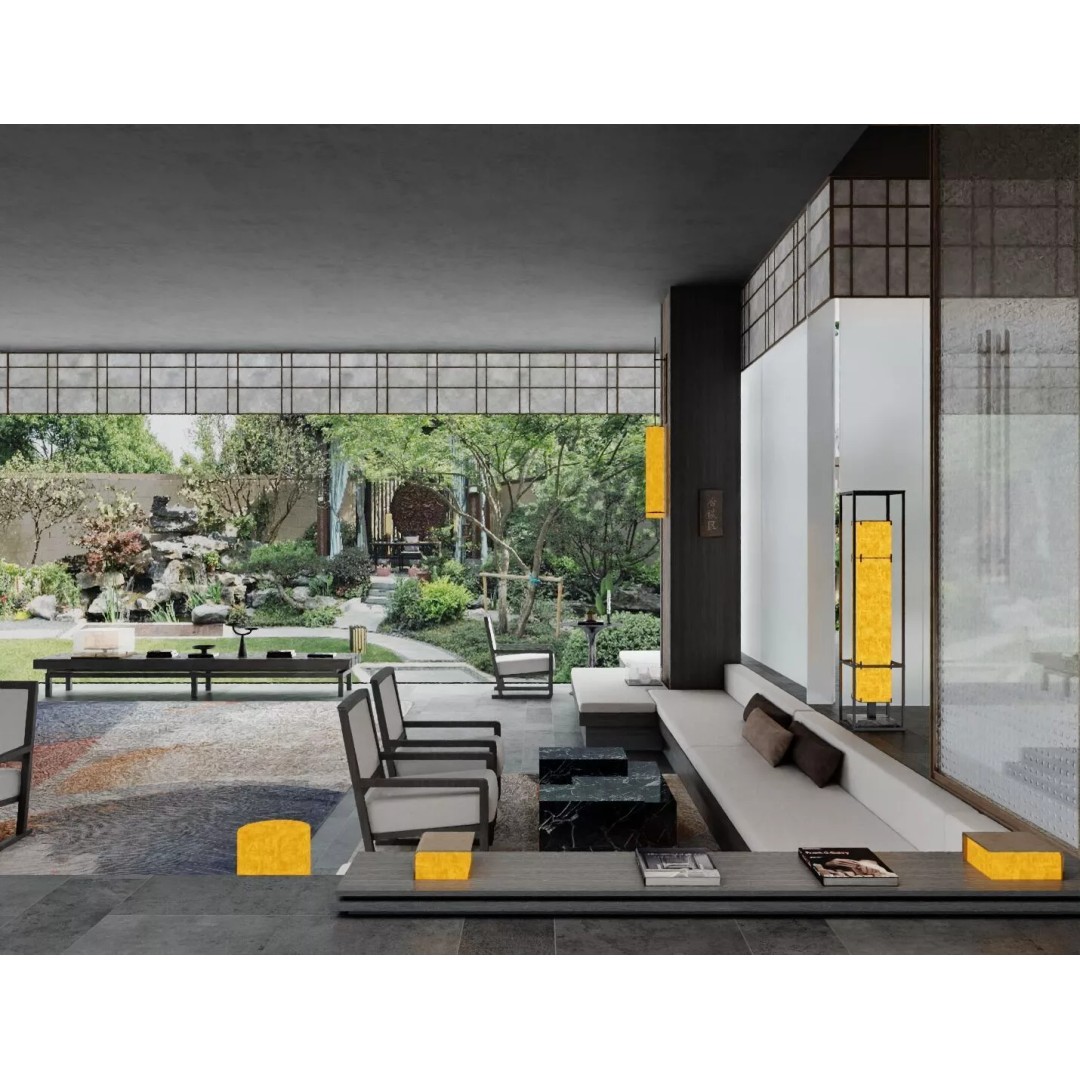 Mountain Resort Lobby 3D Model – Modern Interior Scene, FBX, OBJ, Blender - View 6