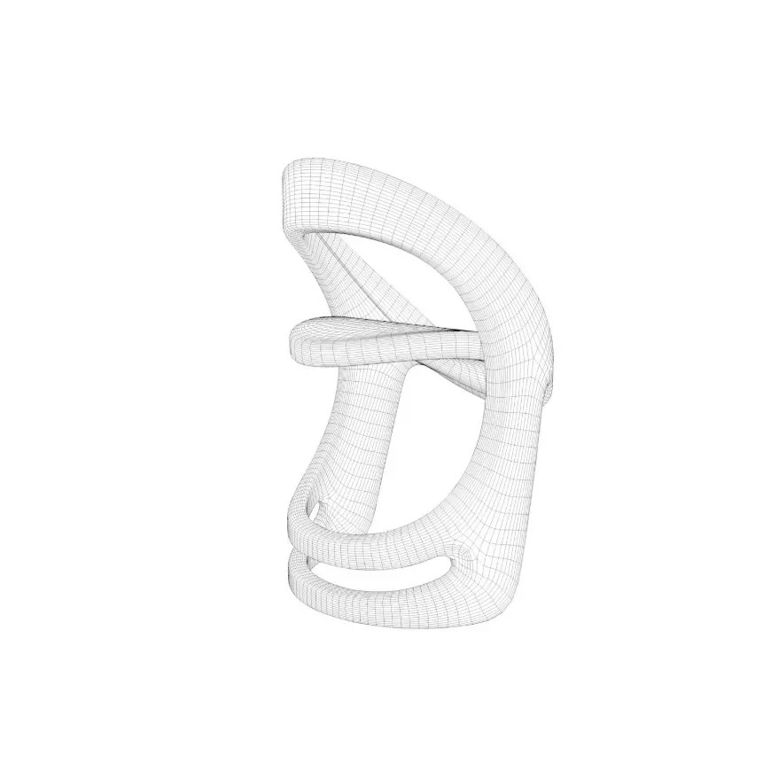 Modern Tube Chair 3D Model – Realistic Design, PBR Textures, FBX - View 20