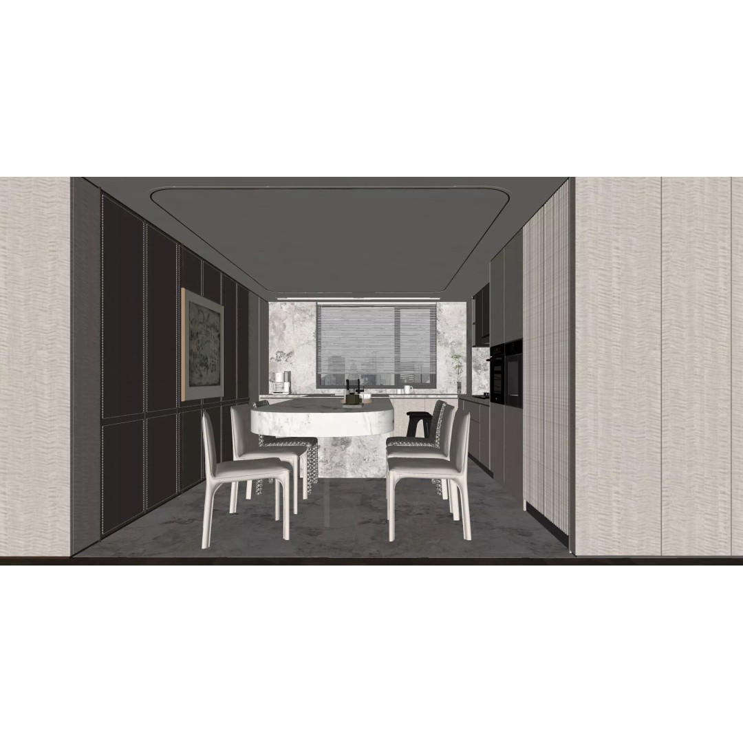 Wabi-Sabi Villa Living Room 3D Model – Modern Interior, FBX, OBJ - View 12