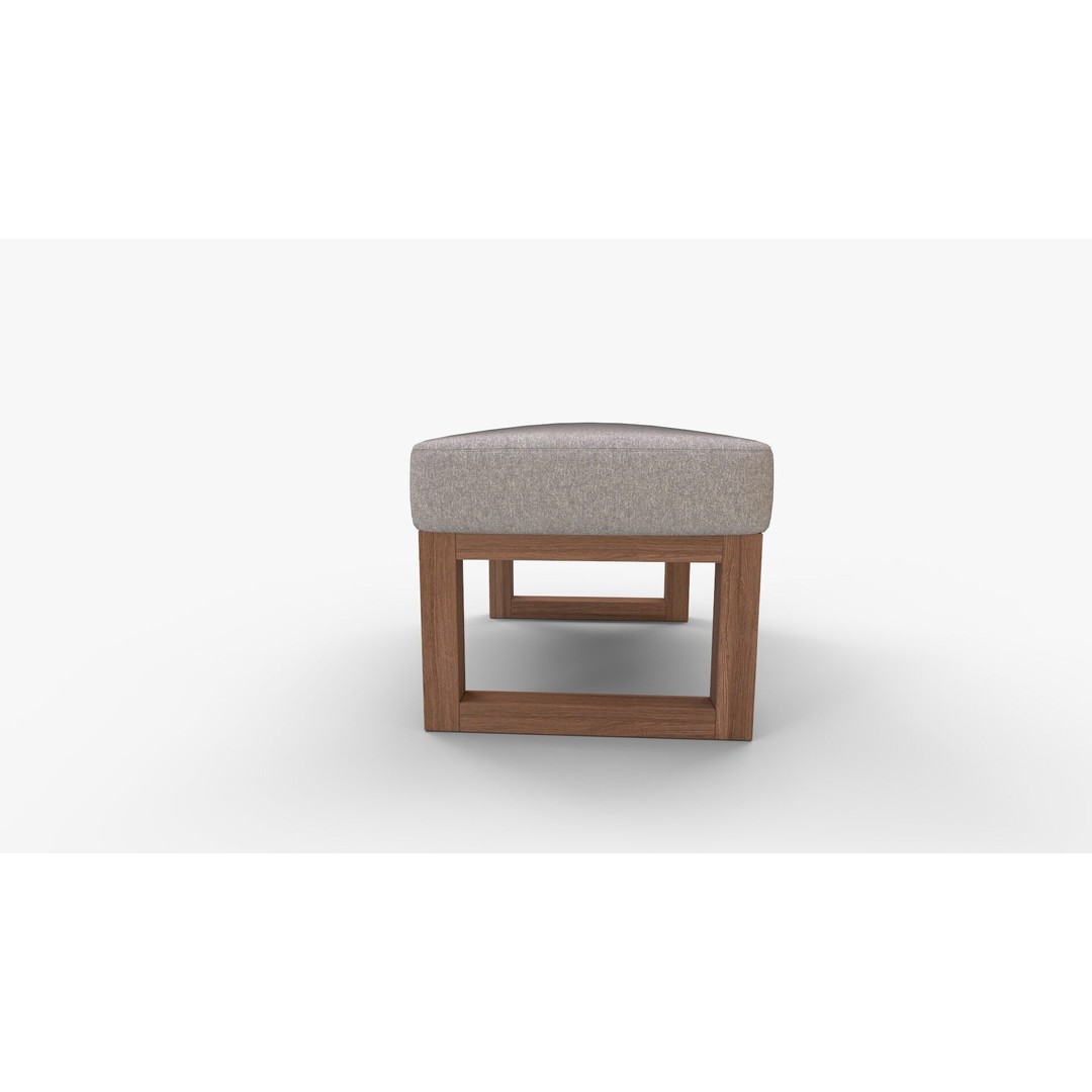 Joya Ottoman 3D Model – Modern Fabric Footstool with PBR Textures - View 3
