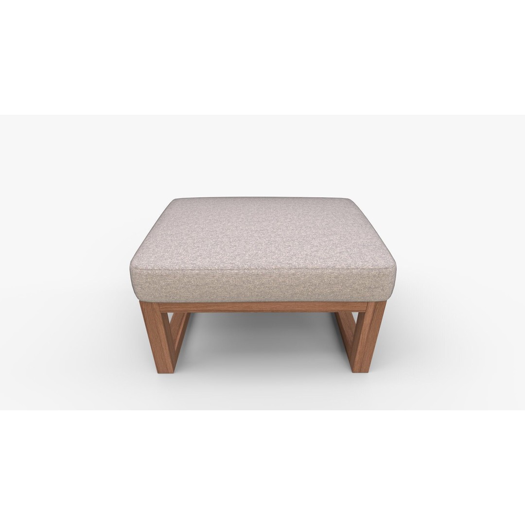 Joya Ottoman 3D Model – Modern Fabric Footstool with PBR Textures - View 5