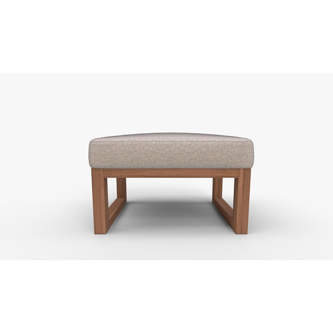 Joya Ottoman 3D Model – Modern Fabric Footstool with PBR Textures - View 8