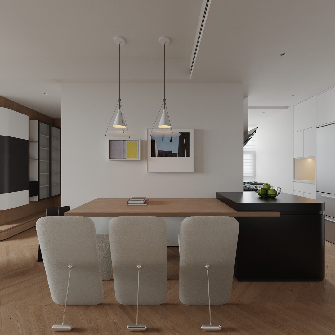 Modern Living Room 3D Model – Photo Realistic Interior Asset, FBX, OBJ - View 6