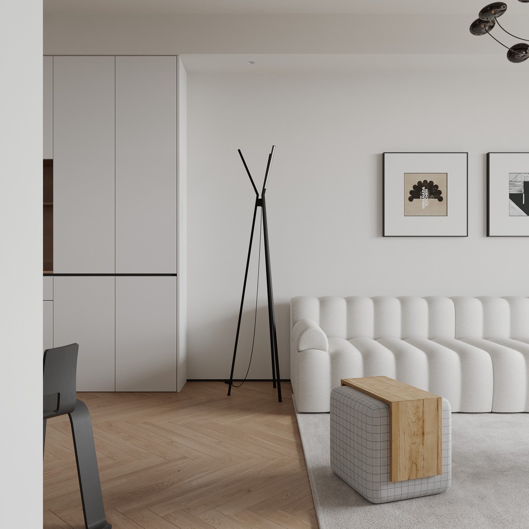 Modern Living Room 3D Model – Photo Realistic Interior Asset, FBX, OBJ - View 7
