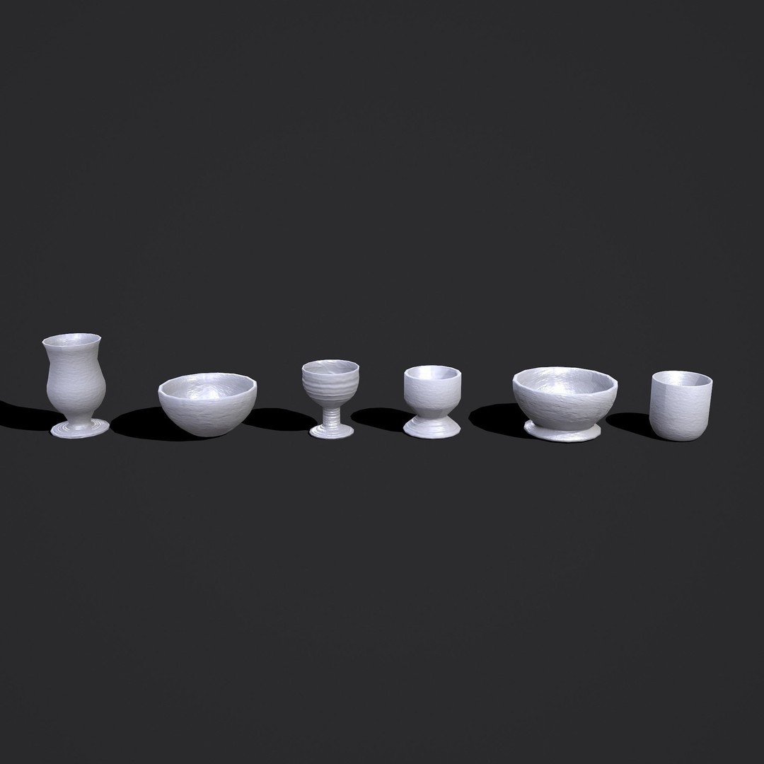 Medieval Props 3D Model – Low Poly Collection, FBX & OBJ Formats - View 105