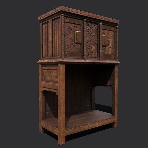 Medieval Props 3D Model – Low Poly Collection, FBX & OBJ Formats - View 135
