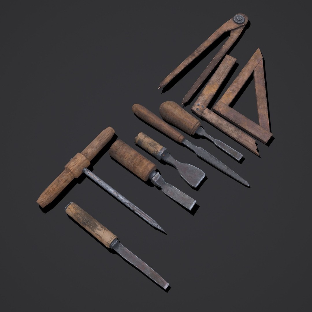 Medieval Props 3D Model – Low Poly Collection, FBX & OBJ Formats - View 144