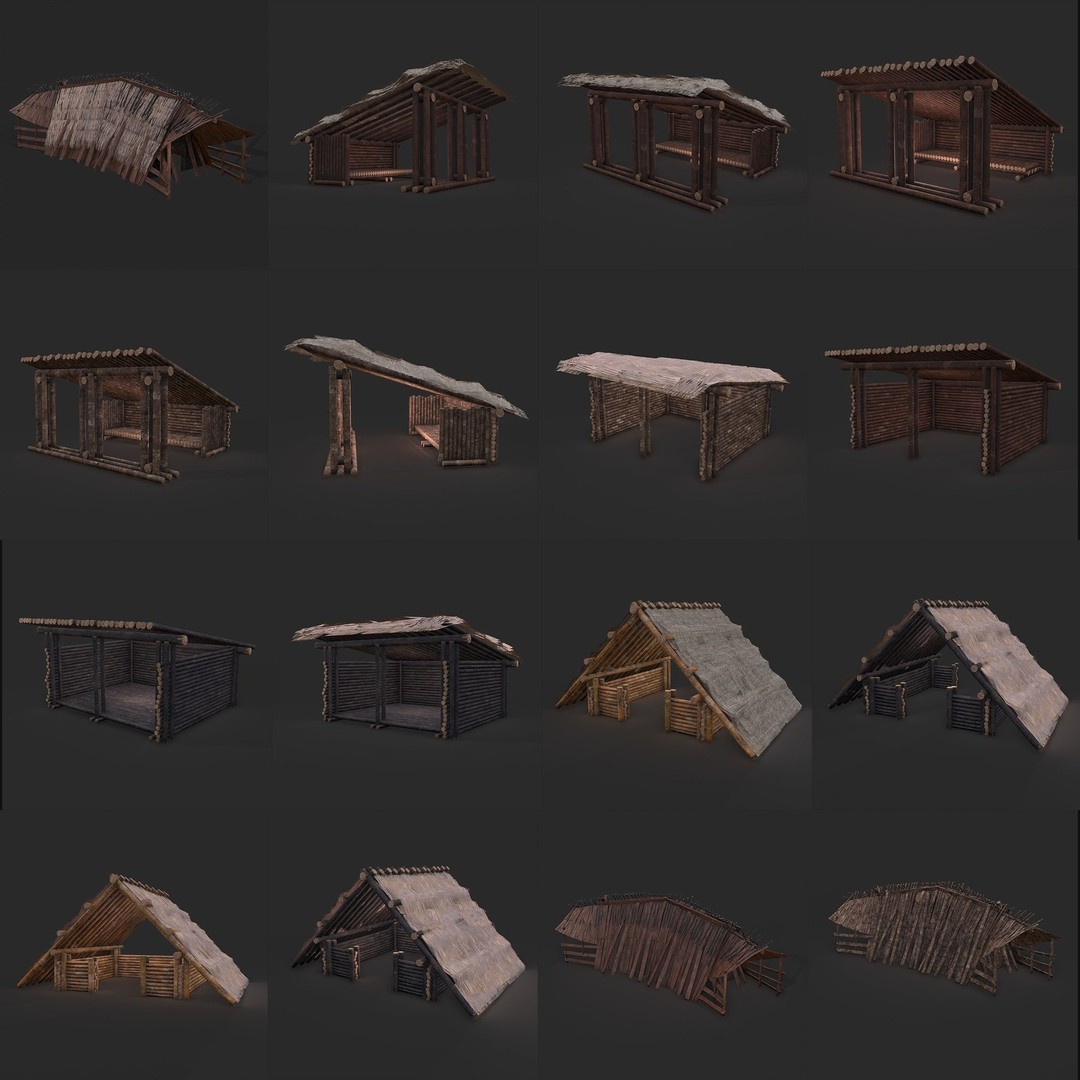 Medieval Props 3D Model – Low Poly Collection, FBX & OBJ Formats - View 32