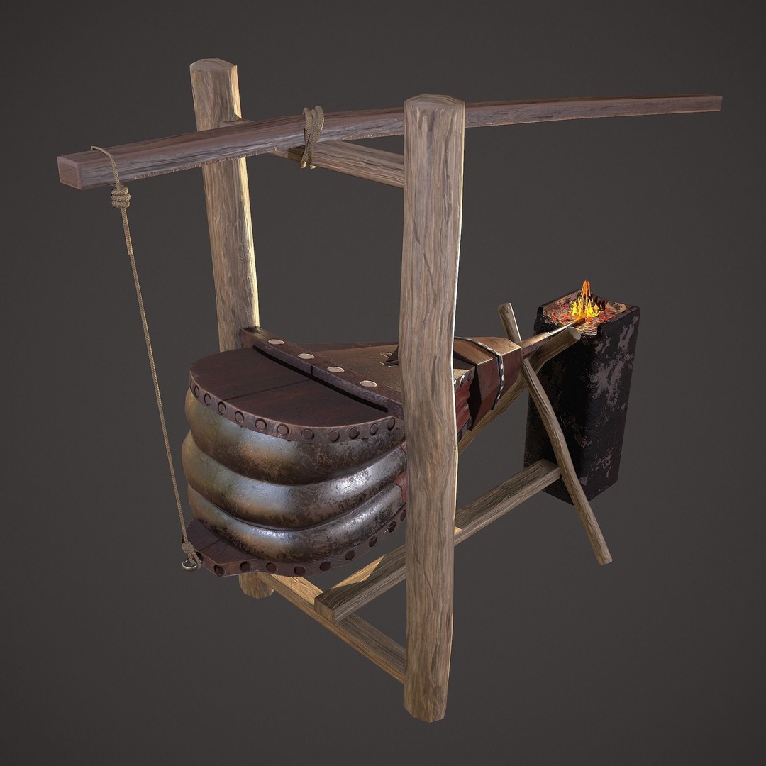 Medieval Props 3D Model – Low Poly Collection, FBX & OBJ Formats - View 81