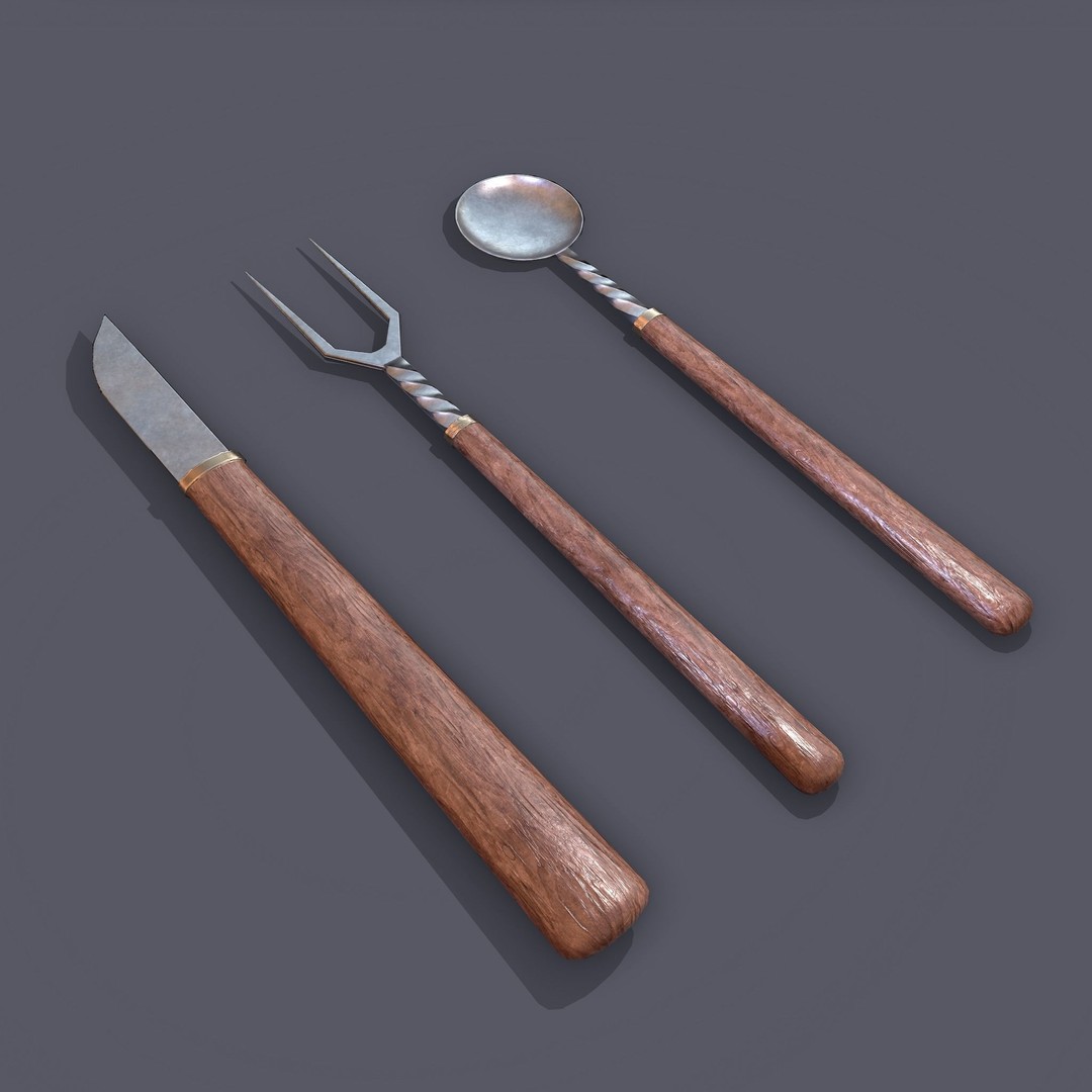 Medieval Props 3D Model – Low Poly Collection, FBX & OBJ Formats - View 83