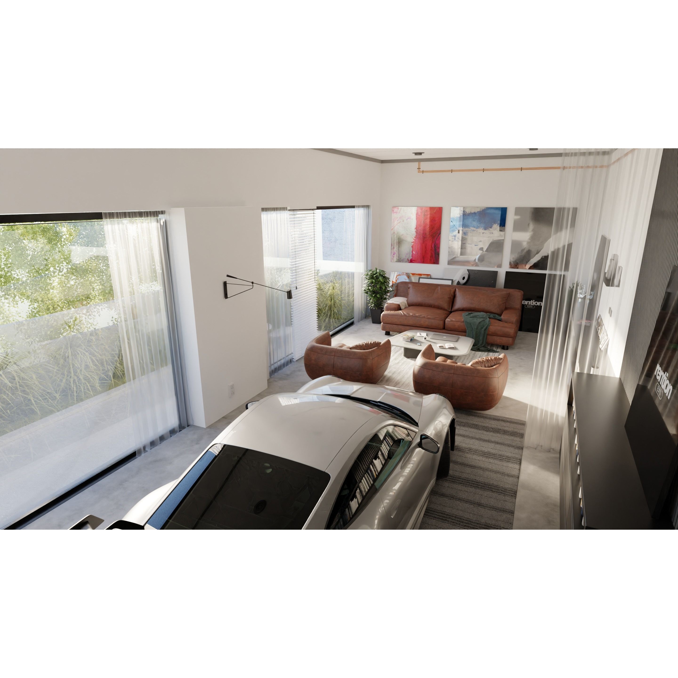 Automotive Studio Home Scene - Game-Ready 3D Model