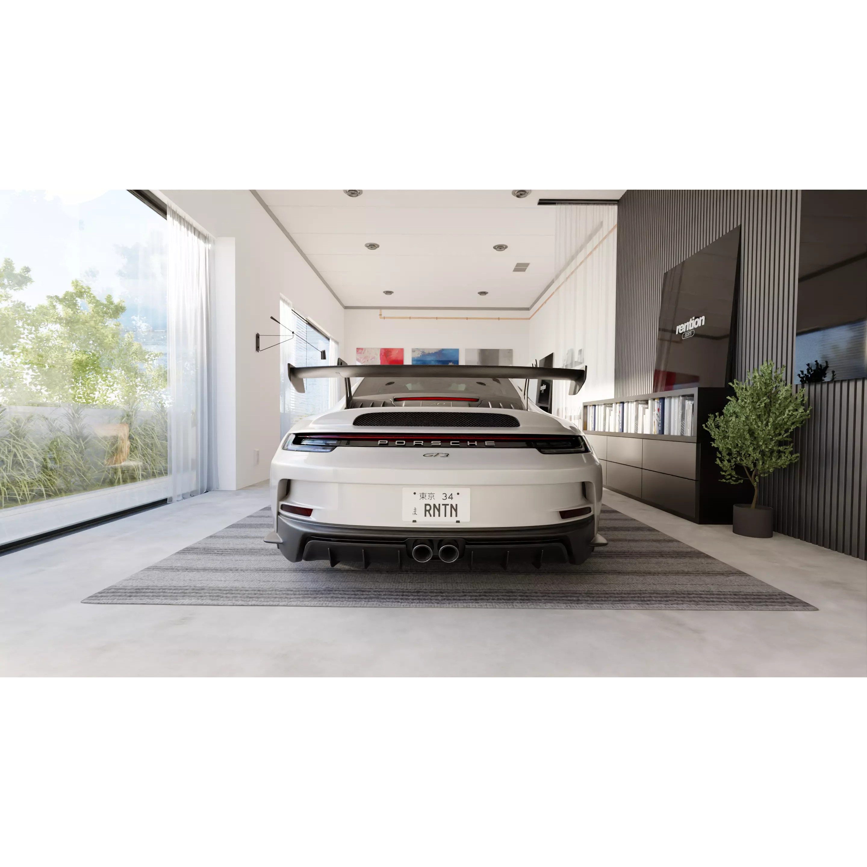 Automotive Studio Home Scene - Game-Ready 3D Model - View 2