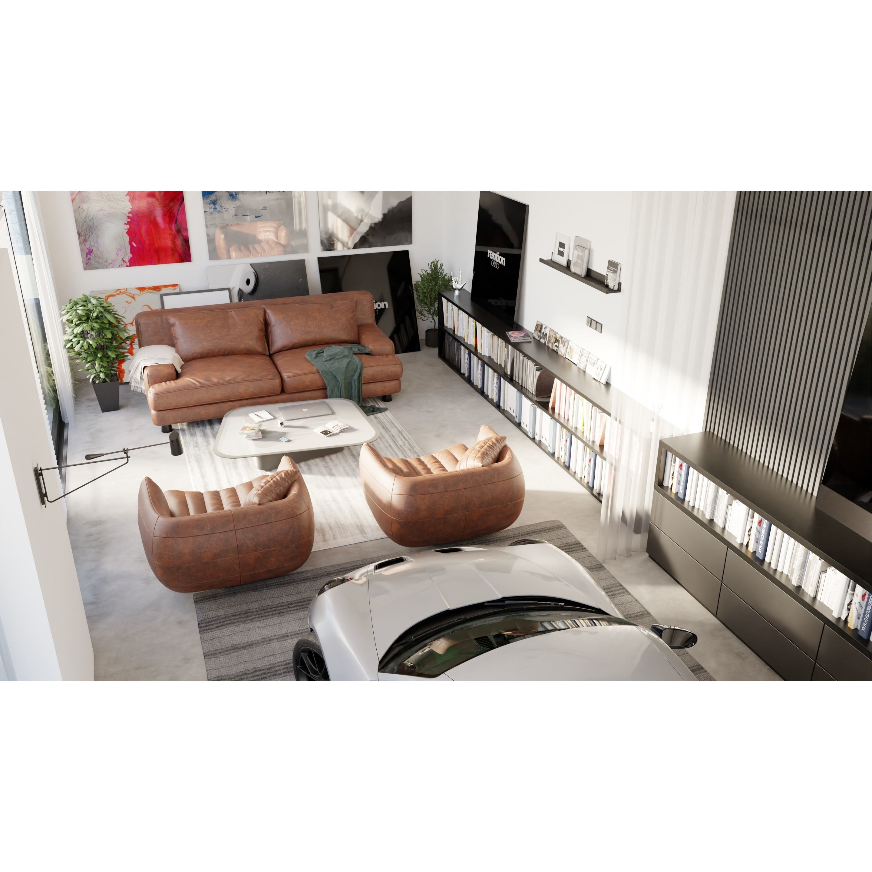 Automotive Studio Home Scene - Game-Ready 3D Model - View 3