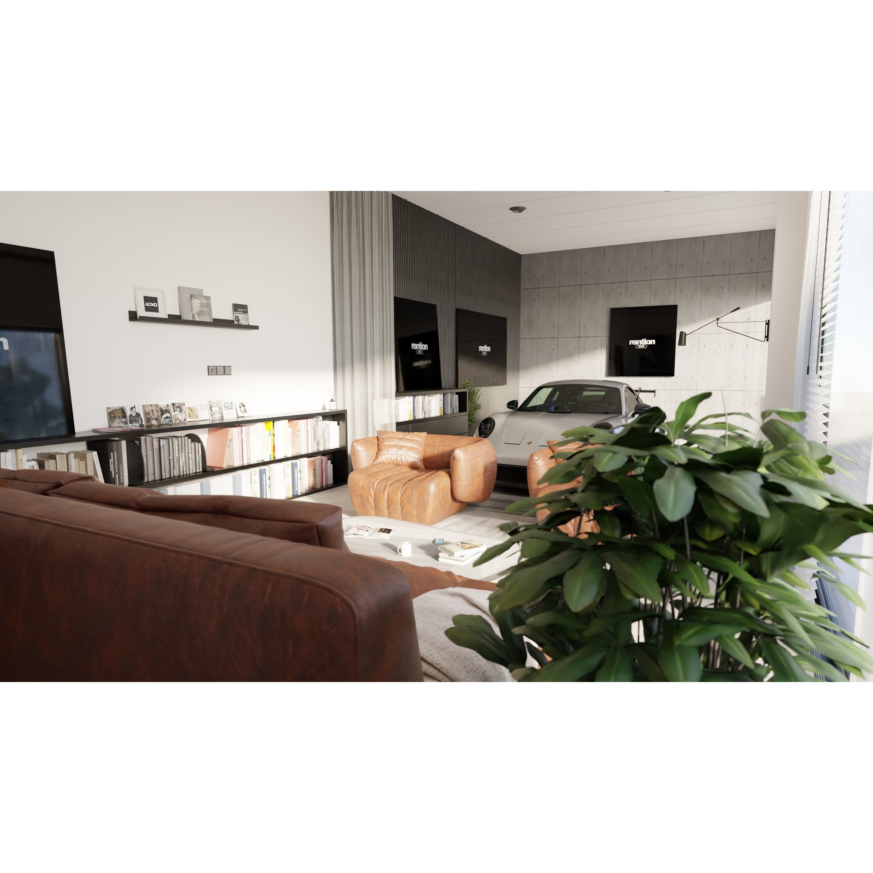 Automotive Studio Home Scene - Game-Ready 3D Model - View 6