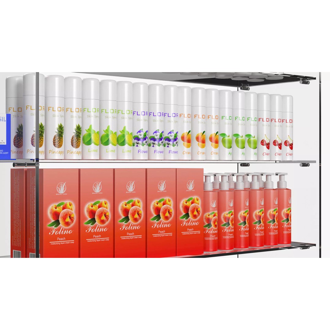 Pharmacy Shelf Unit 3D Model – Retail Display Glass Organizer, FBX - View 11