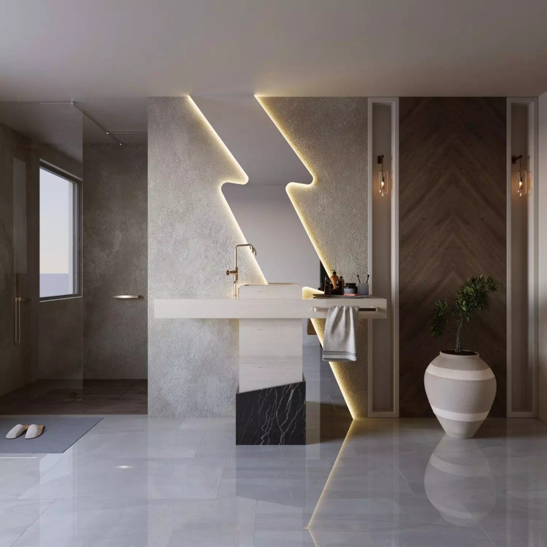 Bathroom 3D Model – Detailed Interior Design with Textures - View 2