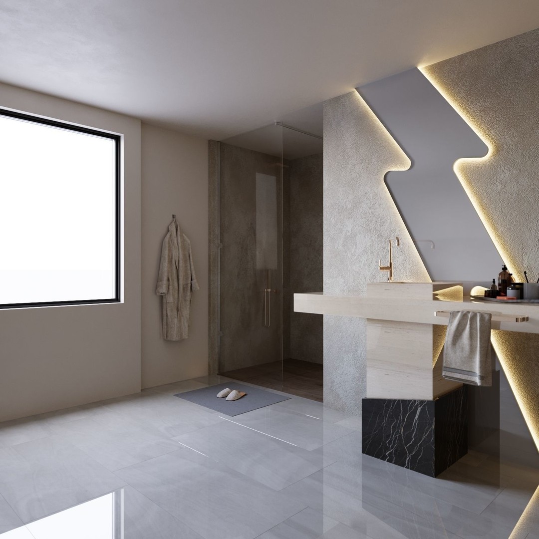 Bathroom 3D Model – Detailed Interior Design with Textures - View 4