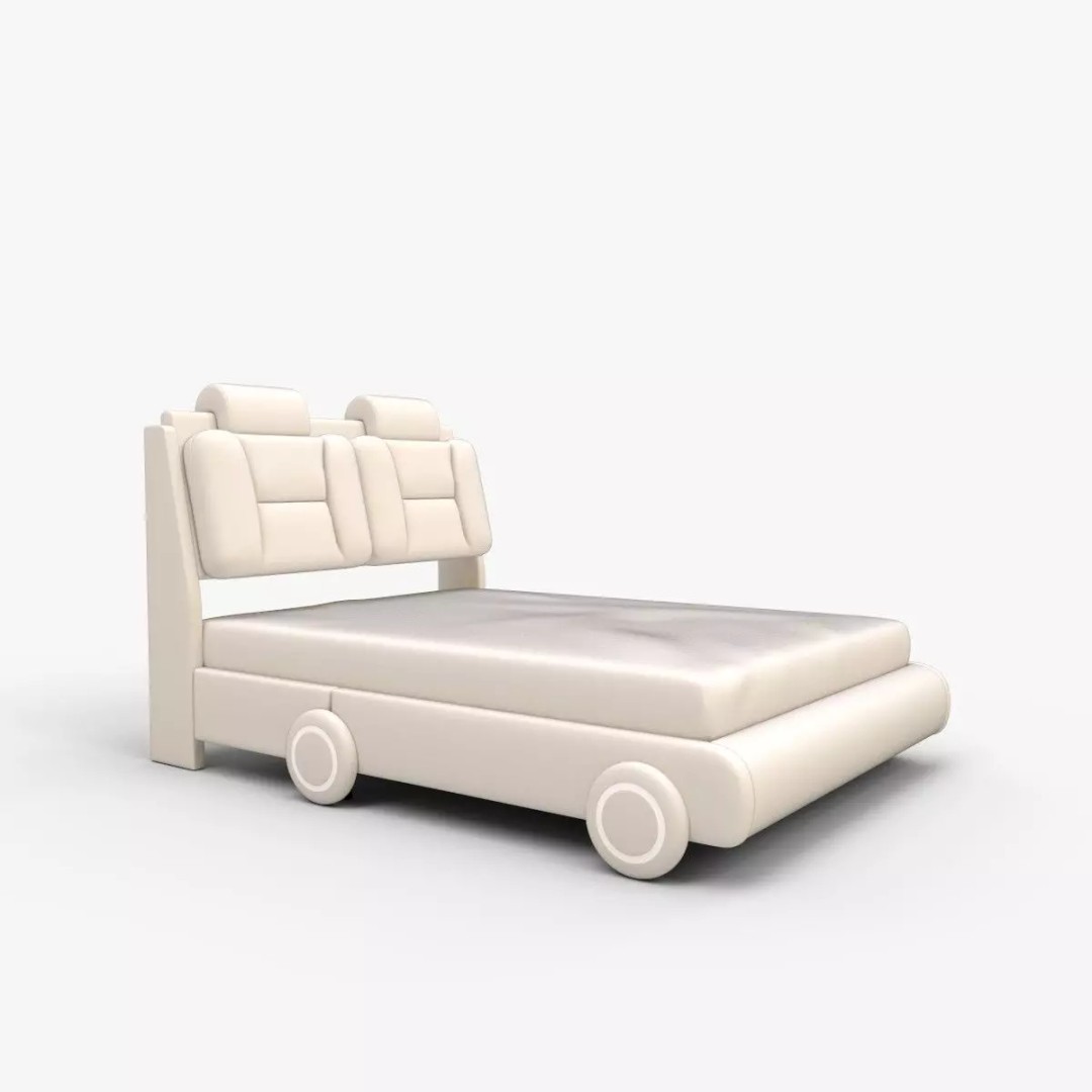 Keyluv Queen Bed Frame 3D Model – High-Quality PBR Asset, FBX, OBJ - View 14
