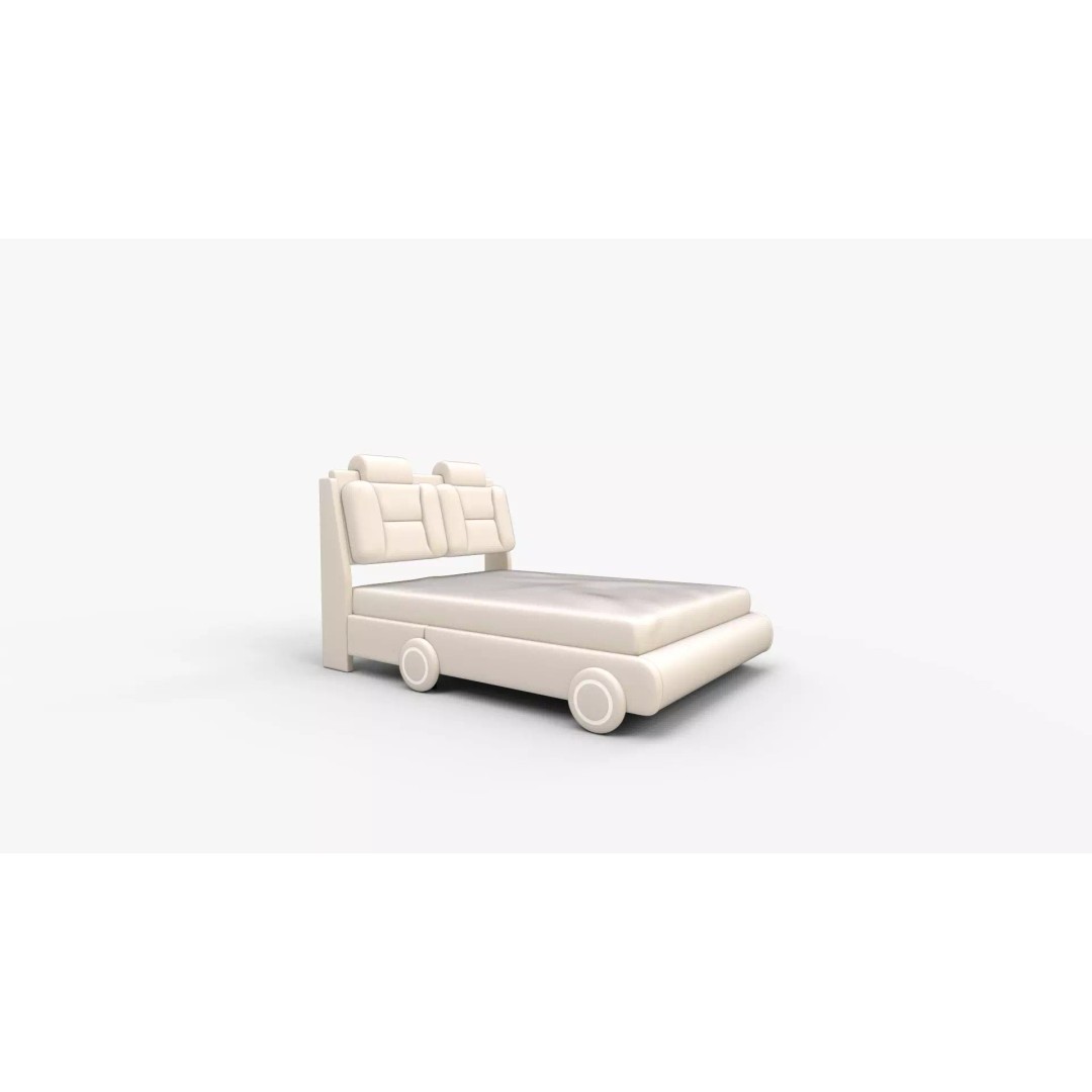Keyluv Queen Bed Frame 3D Model – High-Quality PBR Asset, FBX, OBJ - View 2