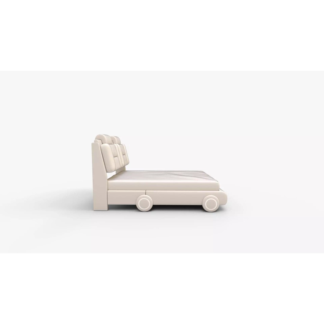 Keyluv Queen Bed Frame 3D Model – High-Quality PBR Asset, FBX, OBJ - View 3