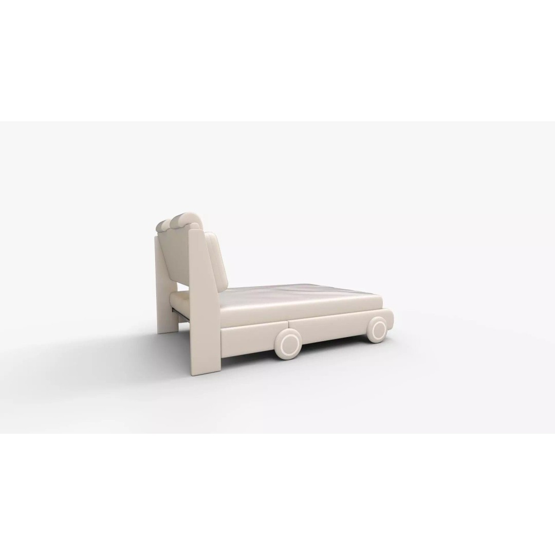 Keyluv Queen Bed Frame 3D Model – High-Quality PBR Asset, FBX, OBJ - View 4