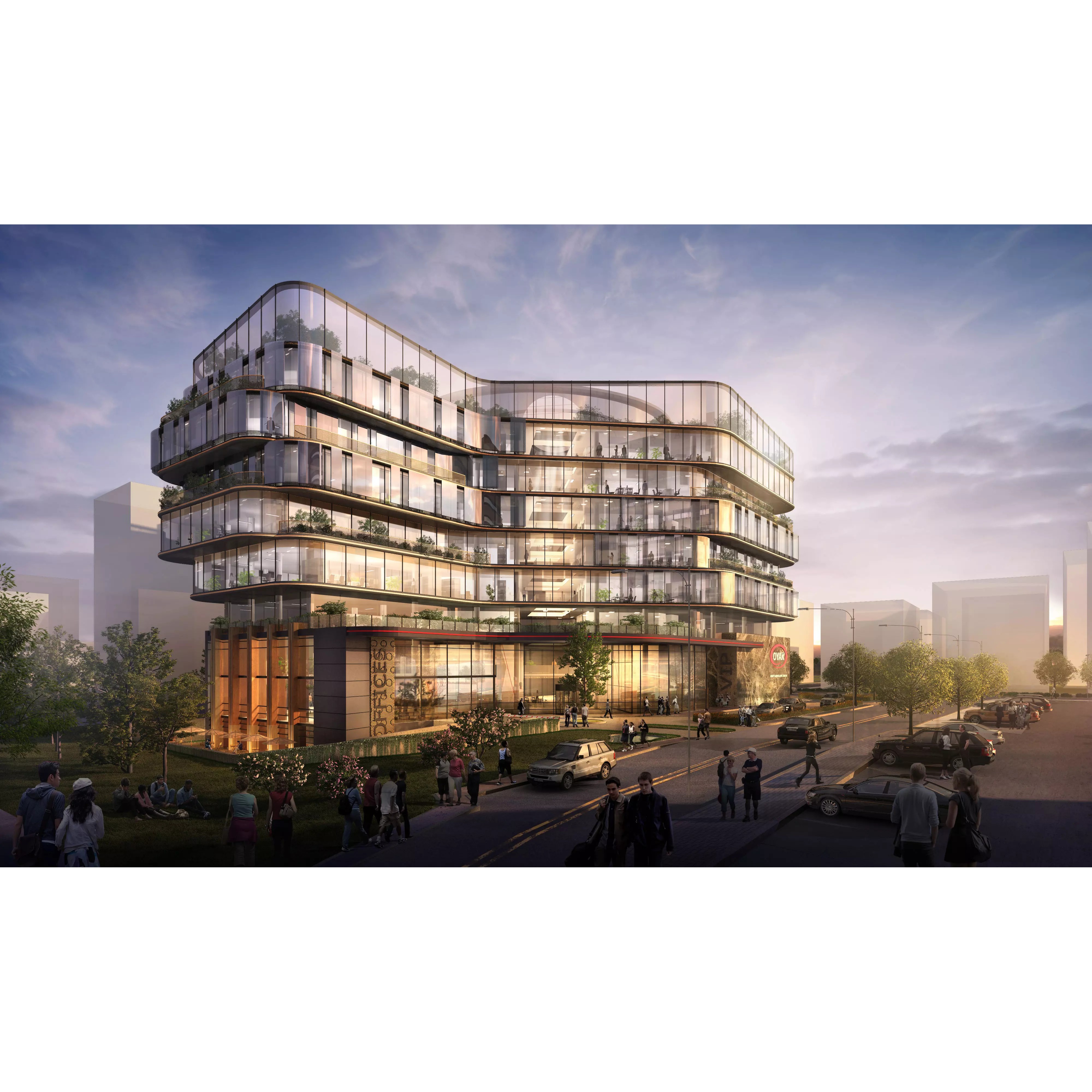 Modern Office Building - Game-Ready 3D Model - View 2