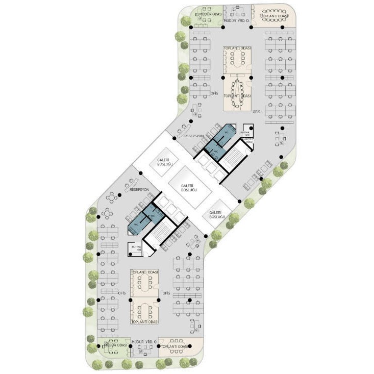 Modern Office Building - Game-Ready 3D Model - View 23