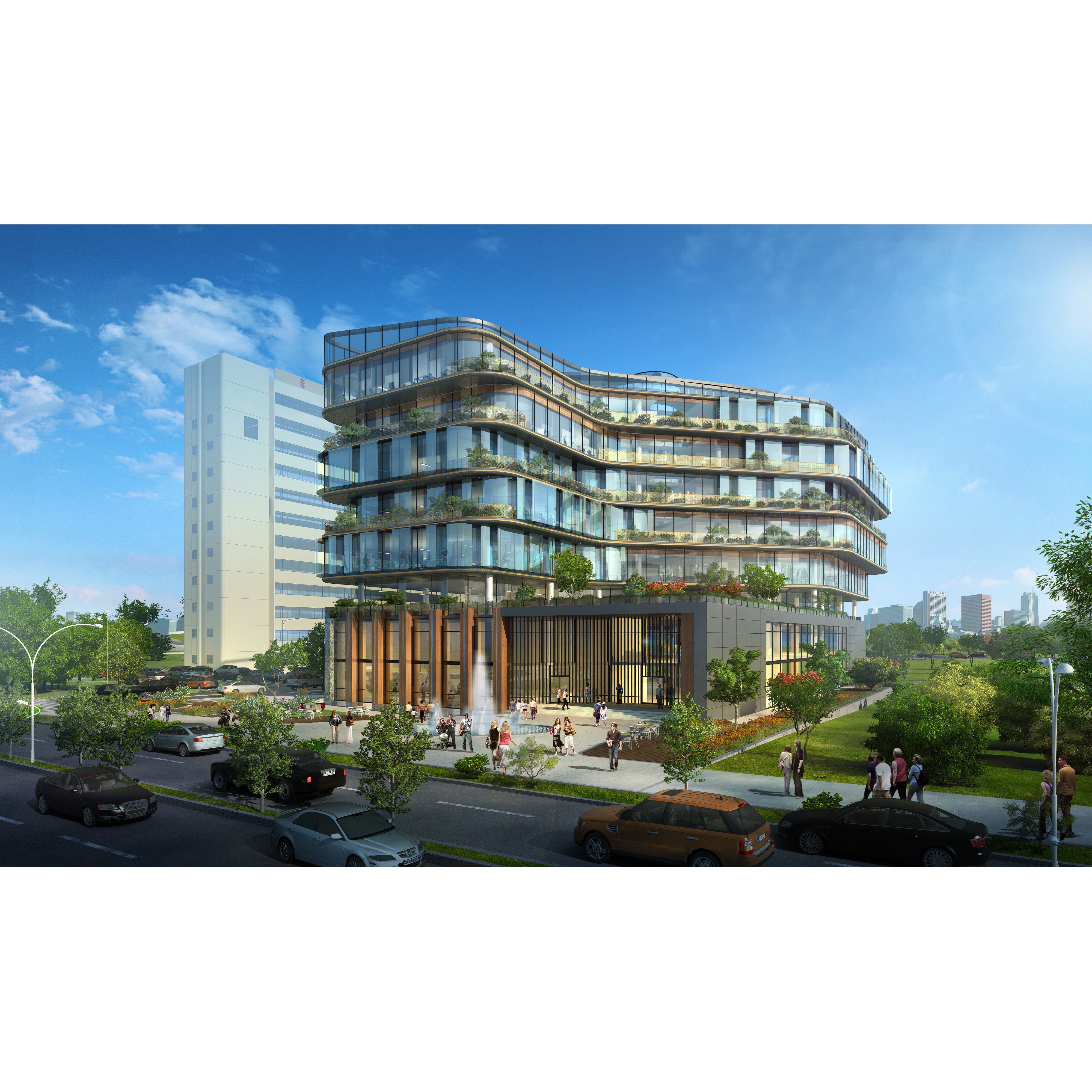 Modern Office Building - Game-Ready 3D Model - View 4