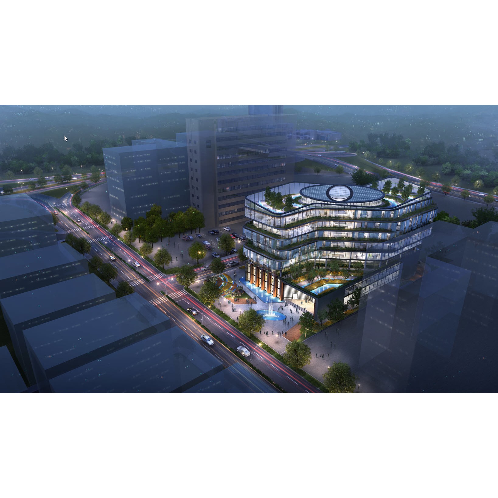 Modern Office Building - Game-Ready 3D Model - View 5