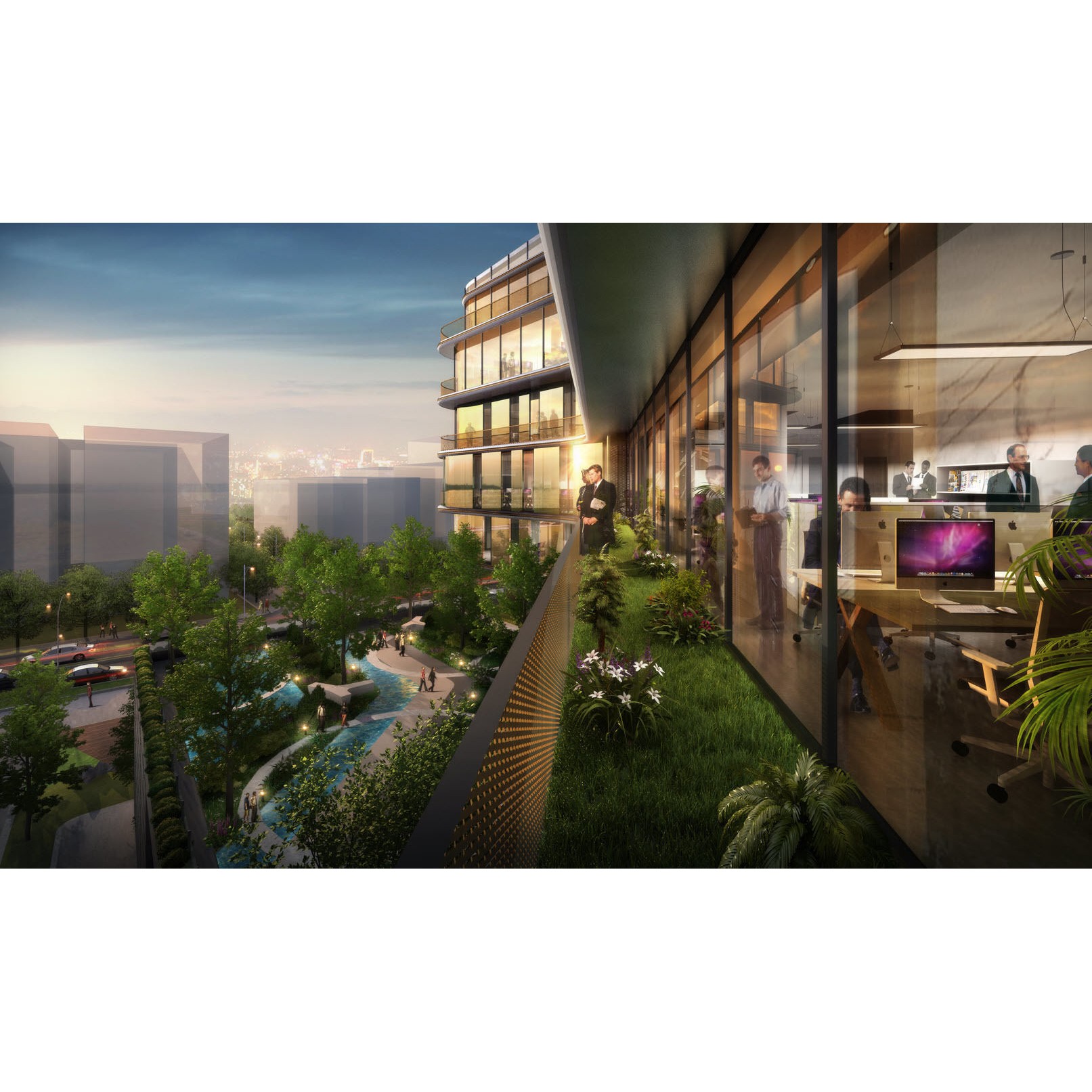 Modern Office Building - Game-Ready 3D Model - View 7