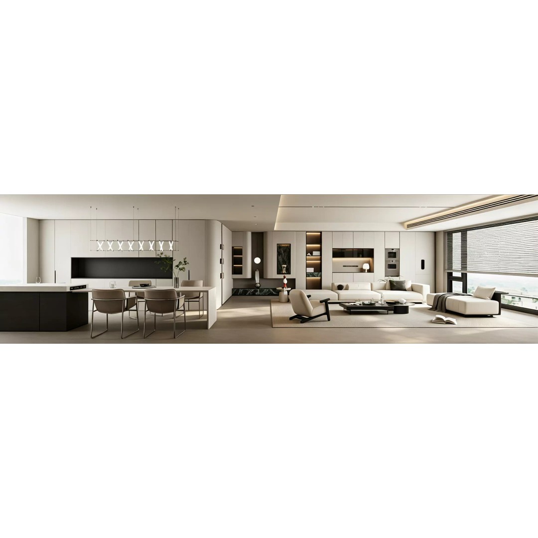 Italian Living Room 3D Model – Modern Interior with Textures & Formats - View 4