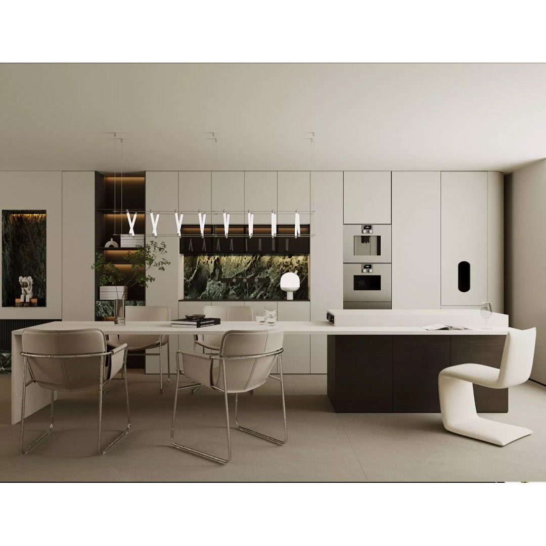 Italian Living Room 3D Model – Modern Interior with Textures & Formats - View 5