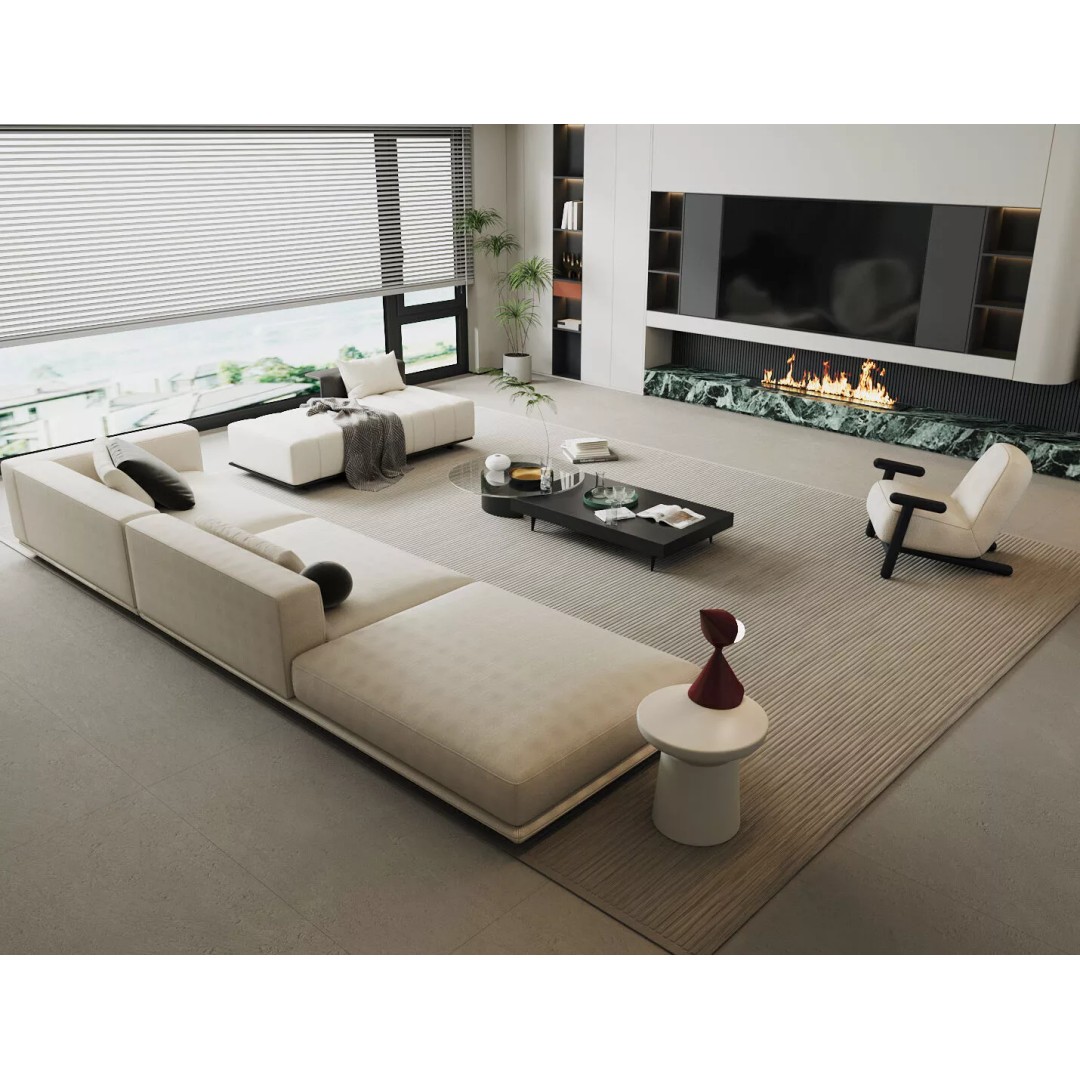 Italian Living Room 3D Model – Modern Interior with Textures & Formats - View 6