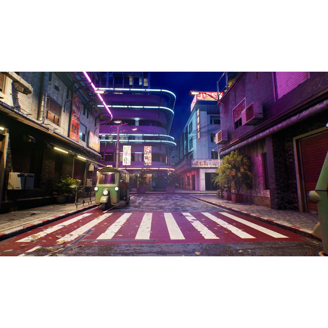 Bangkok Cyberpunk City 3D Model – Low Poly Game Asset for Unreal Engine - View 10